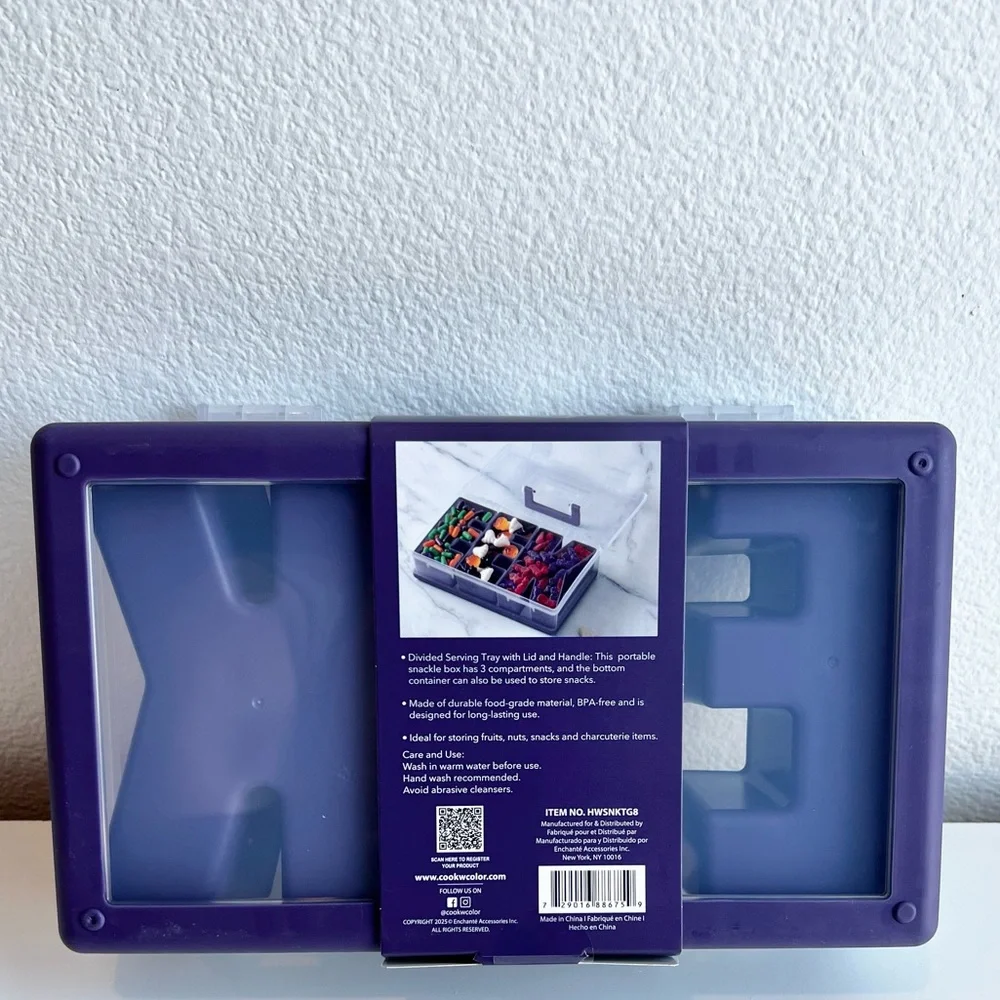NEW Halloween EEK Snackle Box On the Go Purple Bento